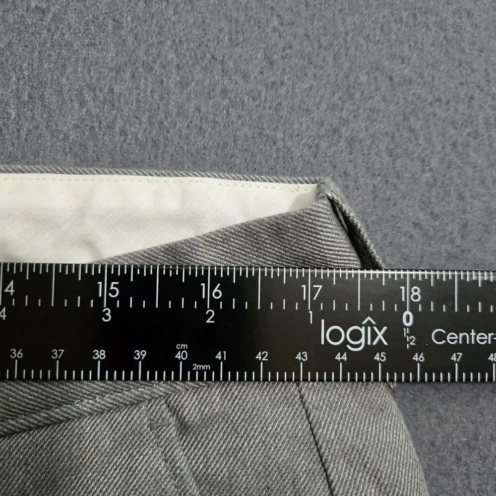 J. Crew Men 35X32 (35X30) Gray Flat Front The Sutton Straight Leg Chino Pants